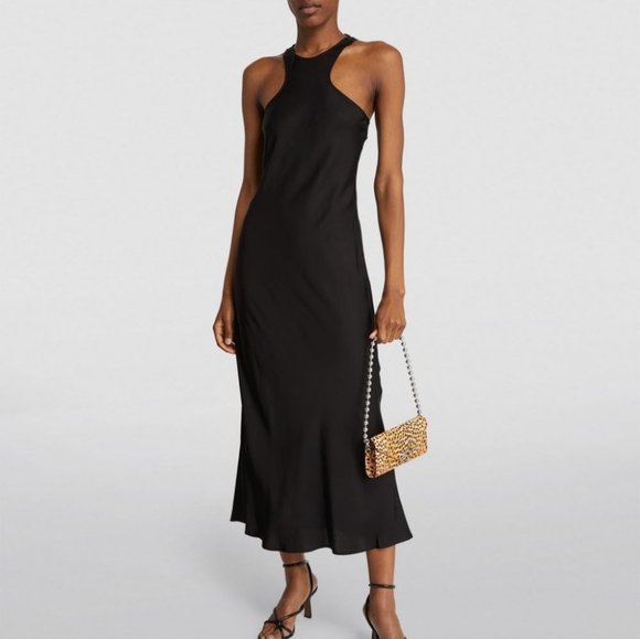 🆕️ All Saints Betina Maxi Dress in Black - Picture 2 of 16